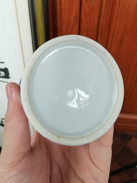 古玩陶瓷青花人物花鳥香筒真品鑒賞圖