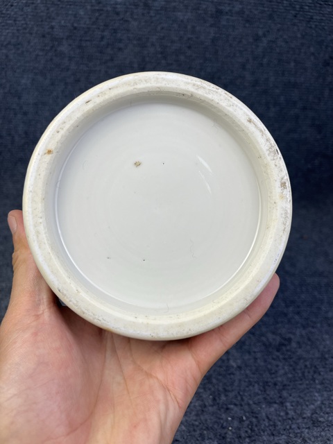 古玩陶瓷青花開窗竹林七賢人物故事紋帽筒拍賣,當前價格7888元