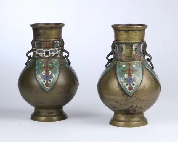 古玩銅器銅瓶真品鑒賞圖