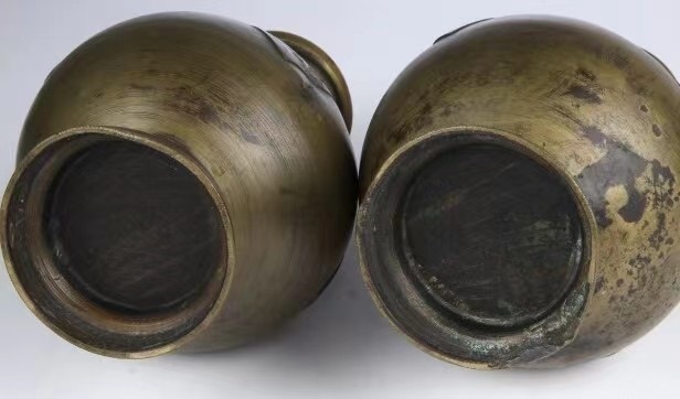 古玩銅器銅瓶真品鑒賞圖