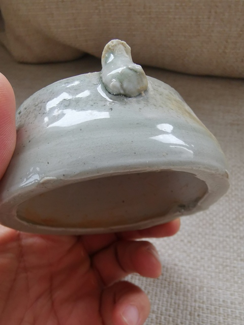 古玩陶瓷青白釉三足爐真品鑒賞圖