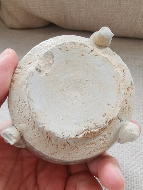 古玩陶瓷青白釉三足爐真品鑒賞圖
