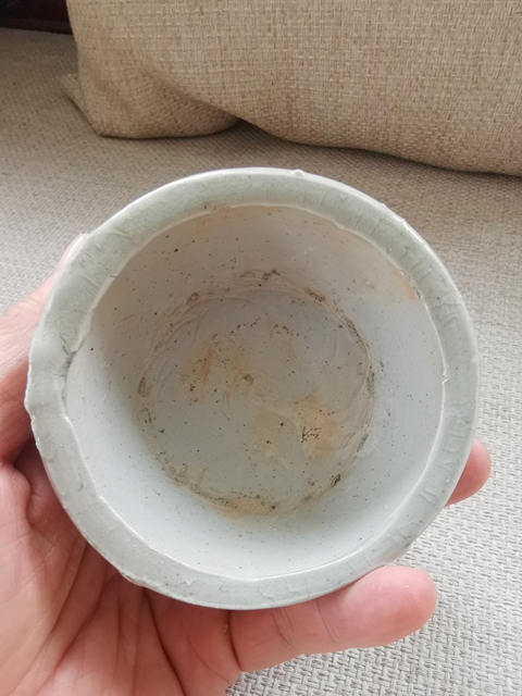 古玩陶瓷青白釉三足爐真品鑒賞圖