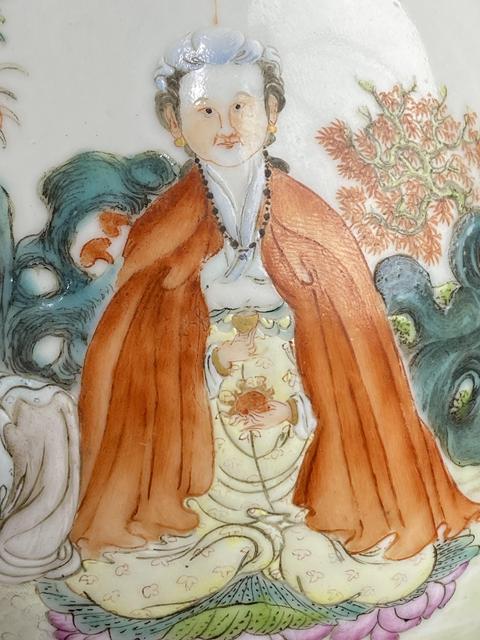 古玩陶瓷粉彩人物故事紋玉壺春瓶真品鑒賞圖