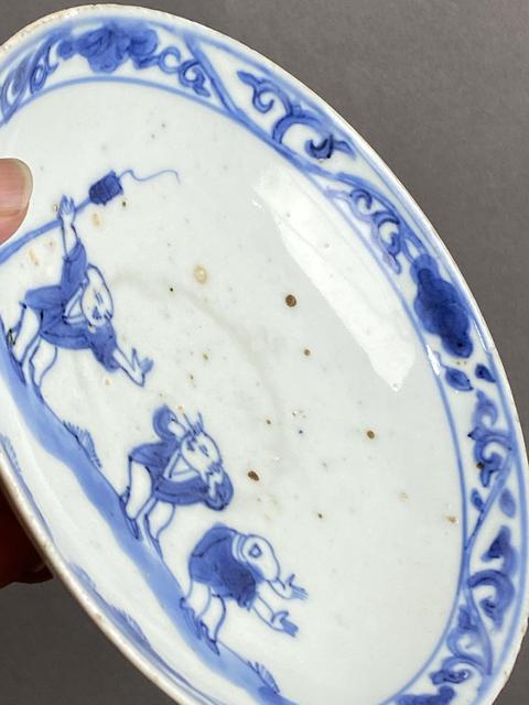 古玩陶瓷 明晚期青花嬰戲圖盤真品鑒賞圖