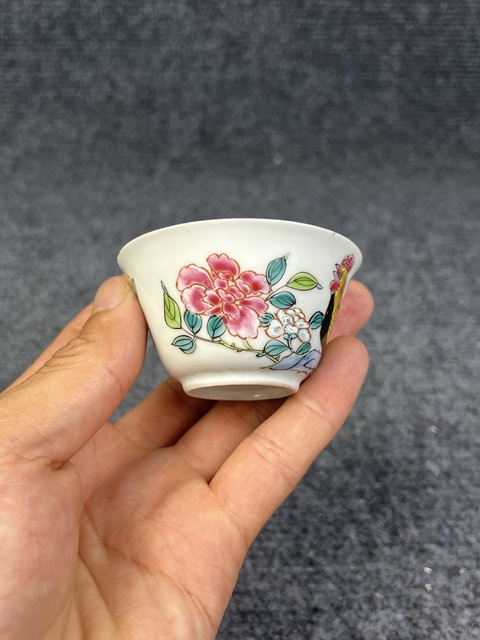 古玩陶瓷雍正粉彩公雞杯真品鑒賞圖