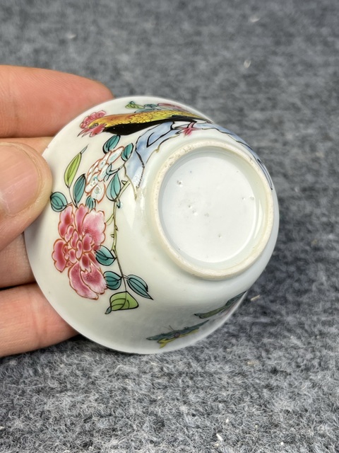 古玩陶瓷雍正粉彩公雞杯真品鑒賞圖