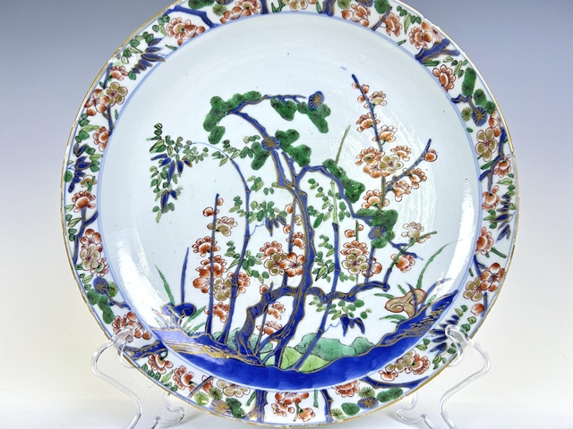 古玩陶瓷清康熙·青花加彩松竹梅盤拍賣,當(dāng)前價(jià)格0元
