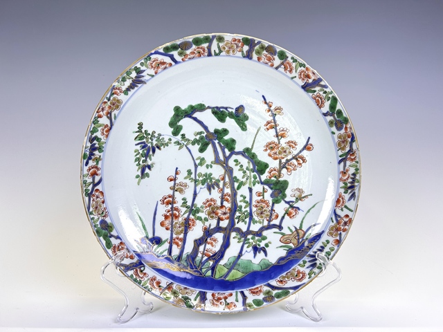 古玩陶瓷清康熙·青花加彩松竹梅盤拍賣,當(dāng)前價(jià)格0元