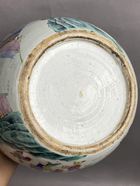 古玩陶瓷粉彩百子圖西瓜罐真品鑒賞圖