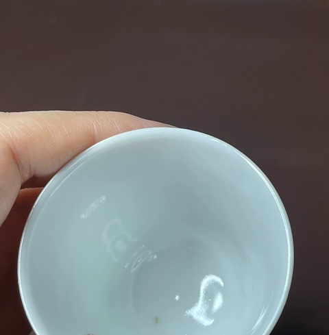 古玩陶瓷清光緒 礬紅龍紋杯真品鑒賞圖