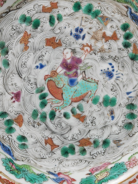 古玩陶瓷粉彩洗真品鑒賞圖