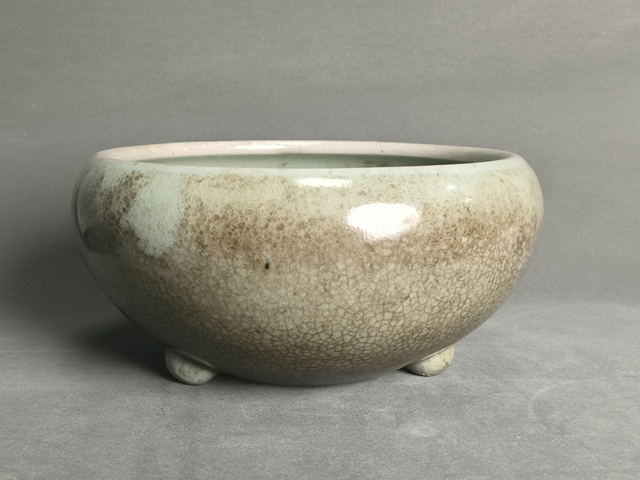 古玩陶瓷郎窯綠羅漢爐真品鑒賞圖