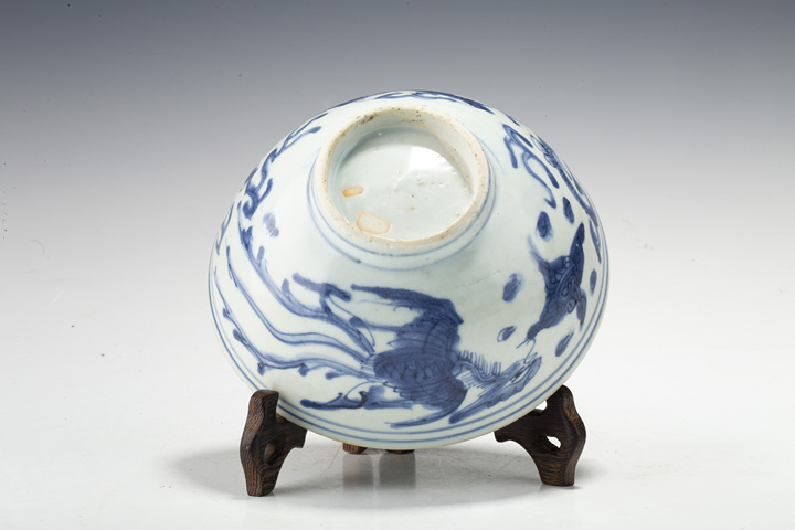古玩陶瓷明晚·青花龍鳳紋碗拍賣,當前價格576元