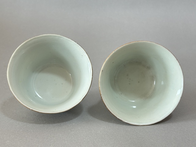古玩陶瓷粉彩人物仕女圖杯（一對）真品鑒賞圖