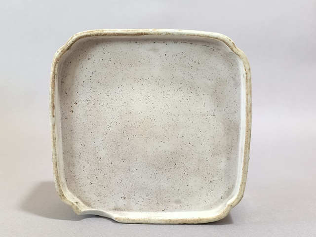 古玩陶瓷粉彩花鳥紋四方洗真品鑒賞圖