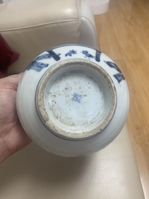 古玩陶瓷德化窯青花人物故事爐真品鑒賞圖