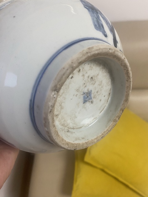 古玩陶瓷德化窯青花人物故事爐真品鑒賞圖