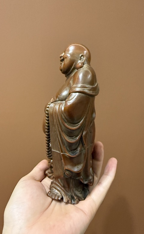 古玩雜項木雕彌勒佛真品鑒賞圖