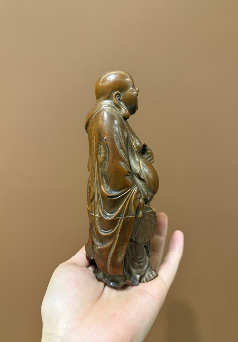 古玩雜項木雕彌勒佛真品鑒賞圖