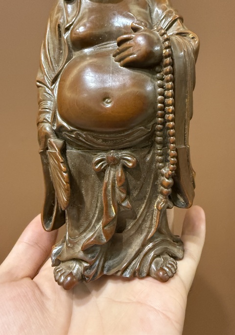 古玩雜項木雕彌勒佛真品鑒賞圖
