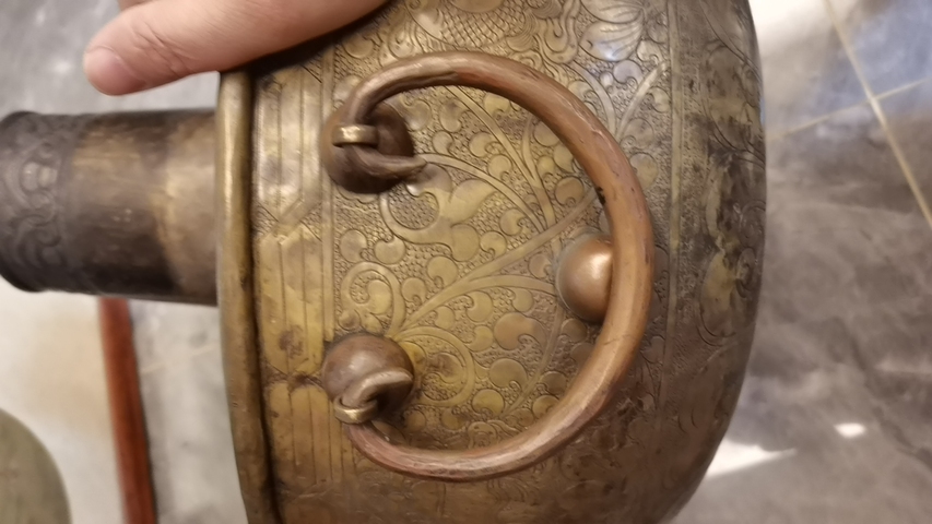 古玩雜項老銅火鍋真品鑒賞圖