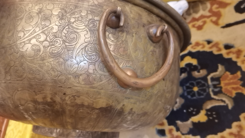 古玩雜項老銅火鍋真品鑒賞圖