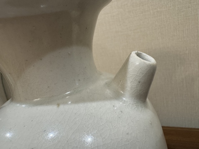 古玩陶瓷白釉執壺真品鑒賞圖