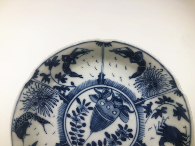 古玩陶瓷光緒·魚蝦蟹盤真品鑒賞圖