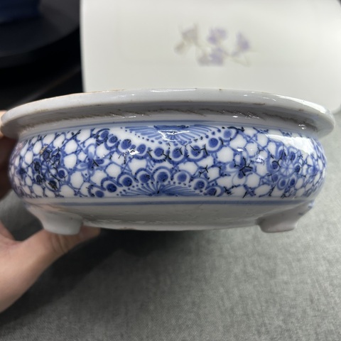 古玩陶瓷青花冰梅圖香爐真品鑒賞圖