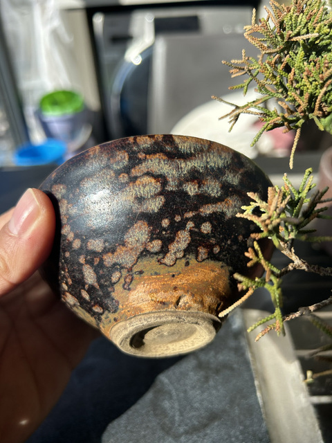 古玩陶瓷吉州窯剪紙雙鳳盞真品鑒賞圖