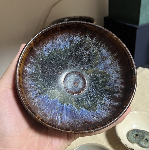 古玩陶瓷吉州窯窯變釉盞真品鑒賞圖