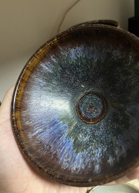 古玩陶瓷吉州窯窯變釉盞真品鑒賞圖