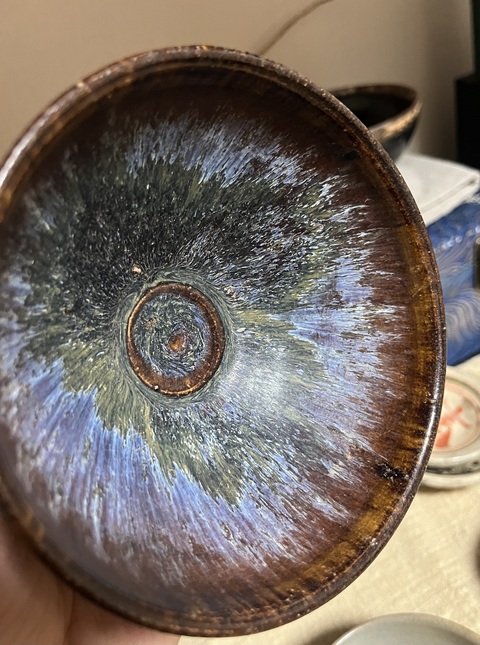 古玩陶瓷吉州窯窯變釉盞真品鑒賞圖