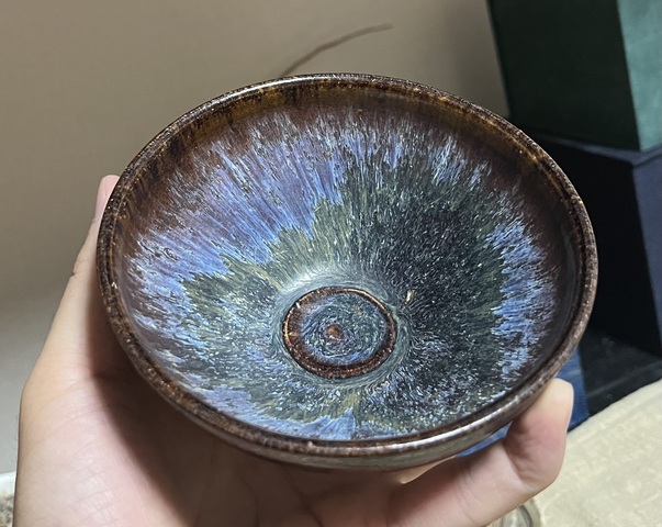 古玩陶瓷吉州窯窯變釉盞真品鑒賞圖