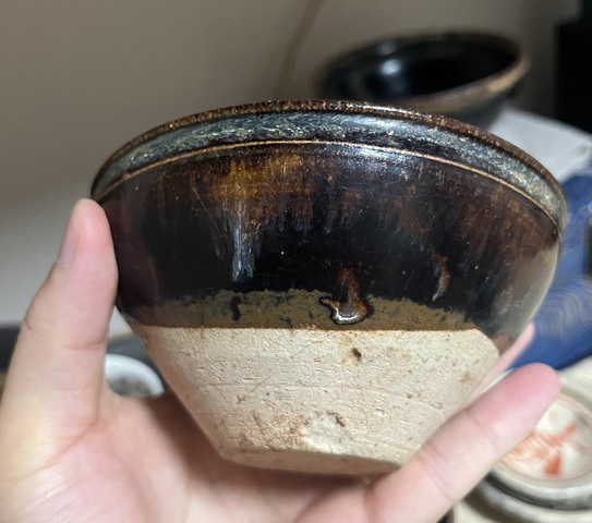 古玩陶瓷吉州窯窯變釉盞真品鑒賞圖