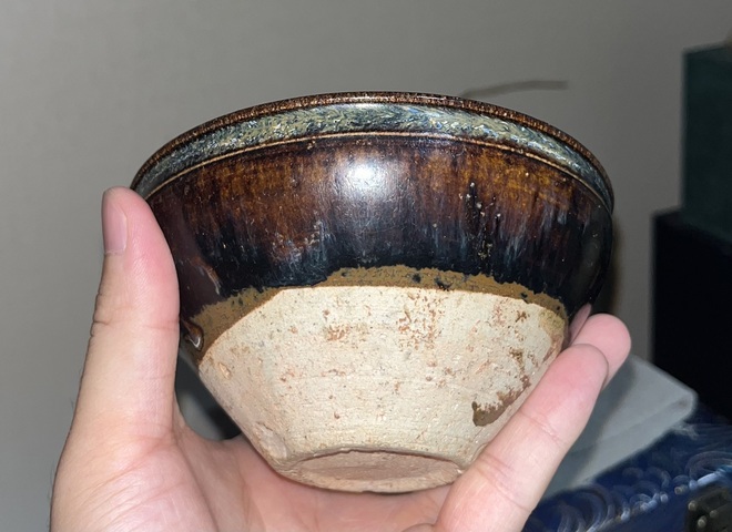 古玩陶瓷吉州窯窯變釉盞真品鑒賞圖
