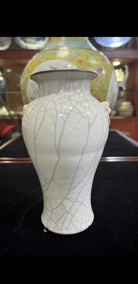 古玩陶瓷雙鋪首撇口瓶真品鑒賞圖