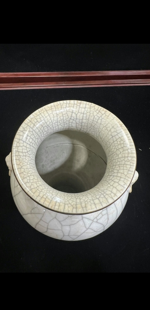 古玩陶瓷雙鋪首撇口瓶真品鑒賞圖