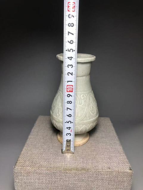 古玩陶瓷云市窯青白釉花卉紋箸瓶真品鑒賞圖