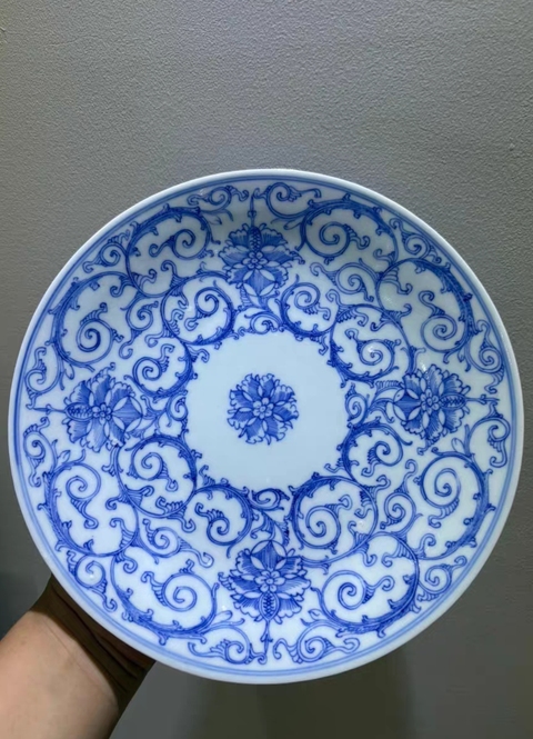古玩陶瓷青花盤真品鑒賞圖