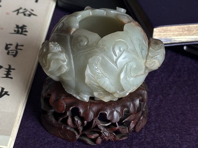 古玩玉器和田玉雕“水盂”真品鑒賞圖