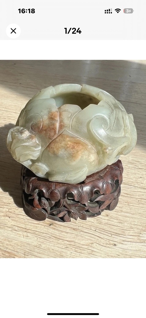 古玩玉器和田玉雕“水盂”真品鑒賞圖