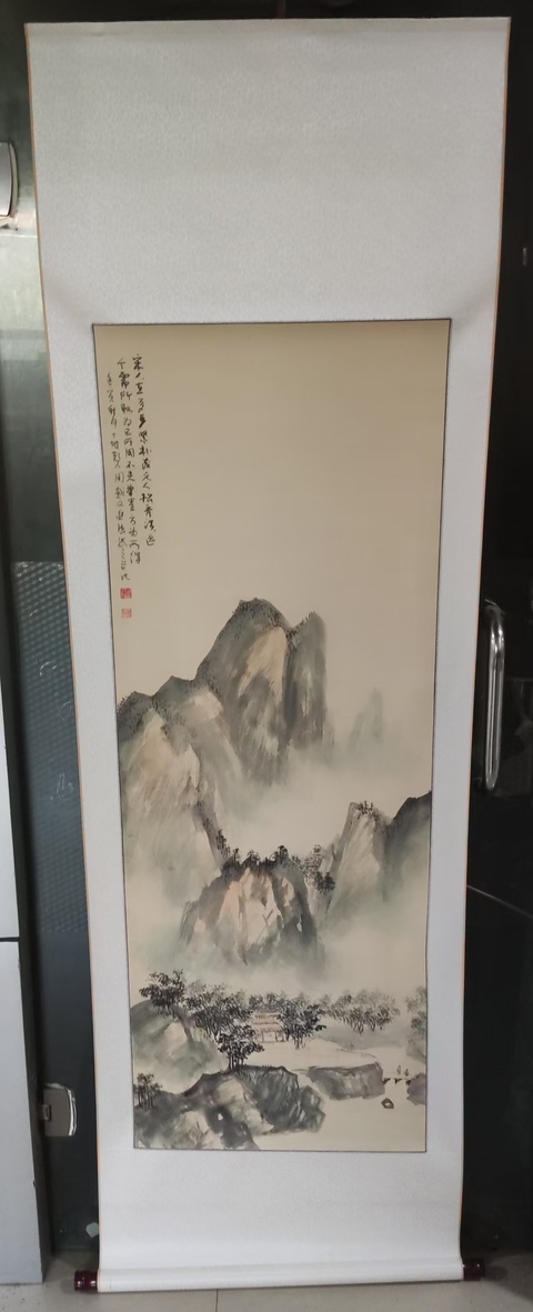 古玩字畫原裝原裱名家謝英慧 山水拍賣,當前價格588元
