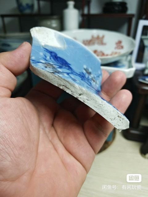 古玩陶瓷藍釉青花釉里紅喜上眉梢標本真品鑒賞圖
