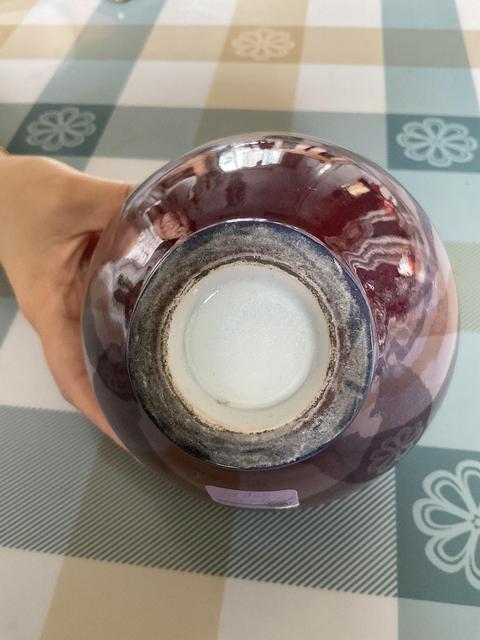 古玩陶瓷紅釉瓶真品鑒賞圖