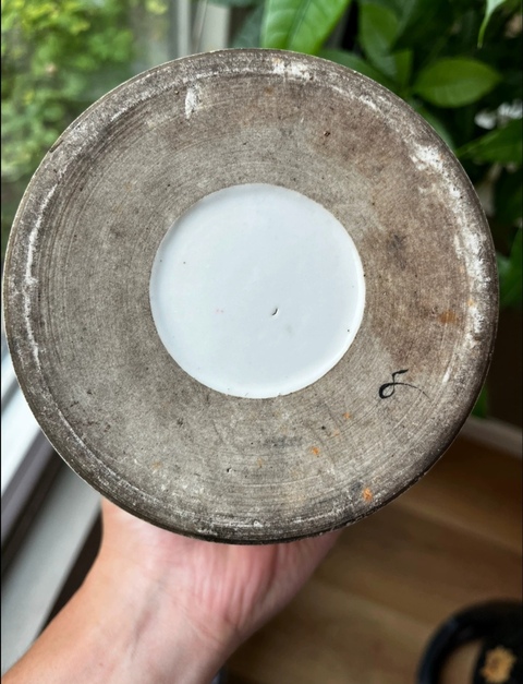 古玩陶瓷民國粉彩帽筒真品鑒賞圖