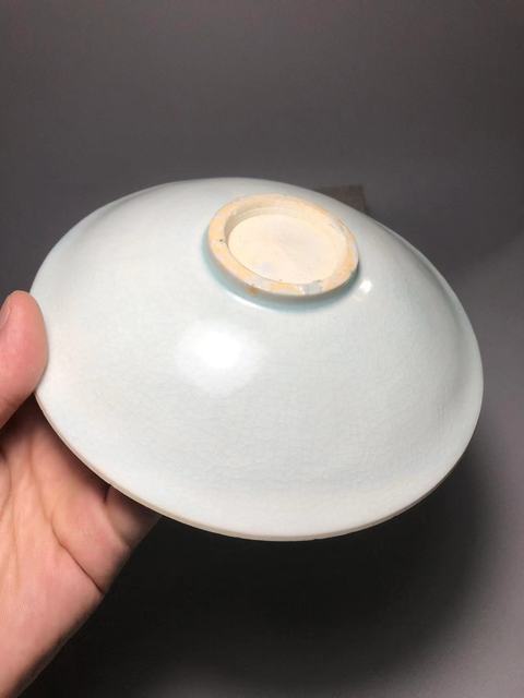 古玩陶瓷宋,青白釉娃娃采蓮紋印花盤拍賣,當前價格9999元