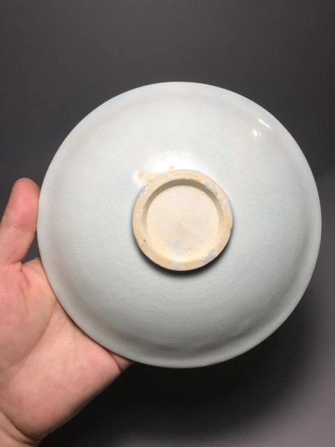 古玩陶瓷宋,青白釉娃娃采蓮紋印花盤拍賣,當前價格9999元