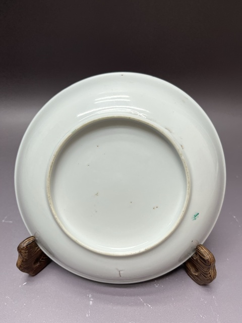 古玩陶瓷清晚期·綠釉盤拍賣,當前價格890元